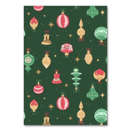  stijl kerst ornament patroon - groen kaart (Voorkant)