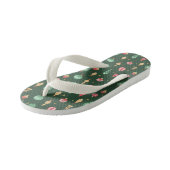  stijl kerst ornament patroon - groen kinder teenslippers (Schuin)