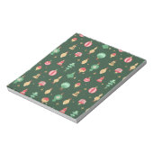  stijl kerst ornament patroon - groen notitieblok (Linkerzijde)