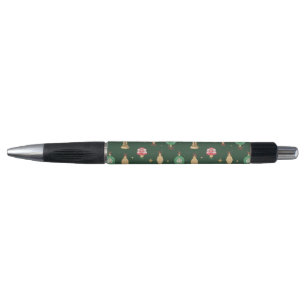 stijl kerst ornament patroon - groen pen