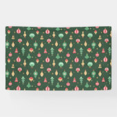  stijl kerst ornament patroon - groen spandoek (Horizontaal)
