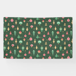  stijl kerst ornament patroon - groen spandoek
