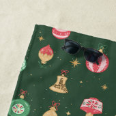  stijl kerst ornament patroon - groen strandlaken (In situ)