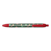 stijl kerst ornament patroon - groen zwarte inkt pen (Achterkant)