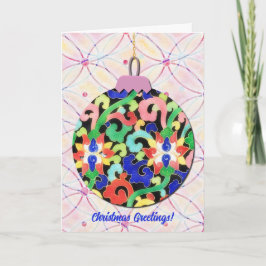  Stijl Kerst Ornament Roze Art Kaart