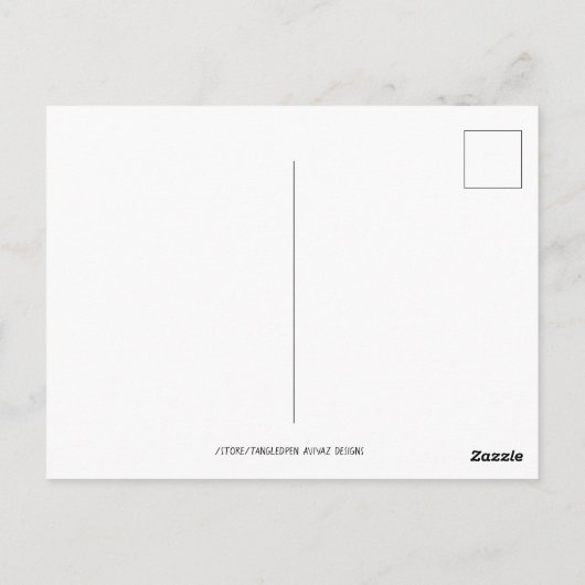  stijl kerst sneeuwuil en Evergreen Briefkaart (Achterkant)