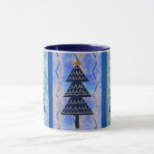  Stijl Kerstboom Blauwe Kunst Mok Cup (Midden)