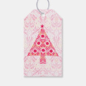  stijl kerstboom cadeau Label roze Cadeaulabel (Voorkant)