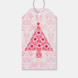  stijl kerstboom cadeau Label roze Cadeaulabel