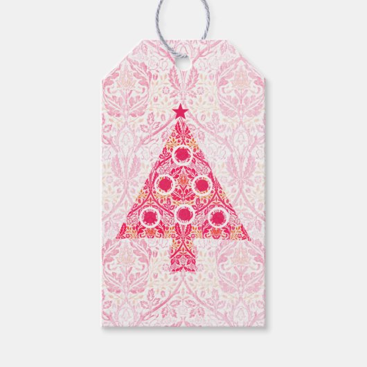  stijl kerstboom cadeau Label roze Cadeaulabel (Voorkant)