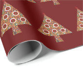  stijl kerstboom papier in rood (Rol Hoek)