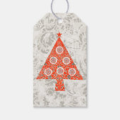  stijl kerstboom rood Label Cadeaulabel (Voorkant)