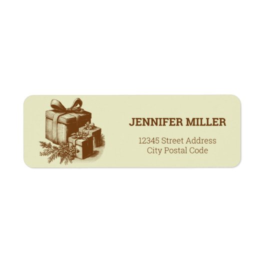  stijl kerstcadeaus decoratie Label (Voorkant)