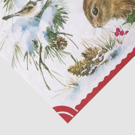  stijl kerstkonijnen met vogelvriend tissuepapier (Detail)