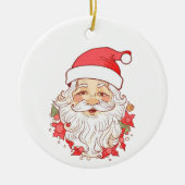  stijl kerstman gezicht kerst keramisch ornament (Voorkant)