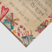  Stijl Kerstmis Bladmuziek Stille Nacht Tissuepapier (Detail)