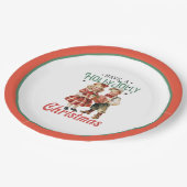 Stijl Kerstmis Kinderen Holly Jolly Papieren Bordje (Gekanteld)