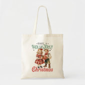  Stijl Kerstmis Kinderen Holly Jolly Tote Bag (Voorkant)