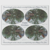 stijl Kerstspar tak Cadeaupapier (Vlak)