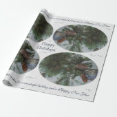 stijl Kerstspar tak Cadeaupapier (Uitgerold)