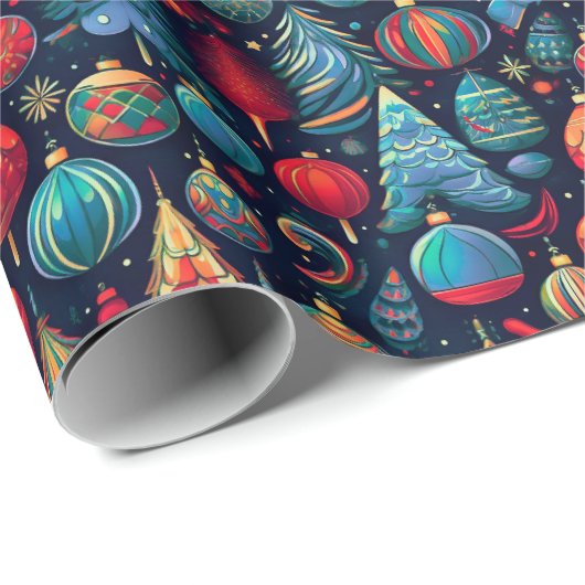  stijl kerstversiering motief ( cadeaupapier (Rol Hoek)