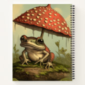  stijl kikker onder paddenstoel spiraal Notitieboe Notitieboek (Achterkant)