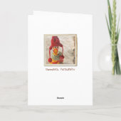  stijl kip kerst Kaart! Feestdagen Kaart (Achterkant)