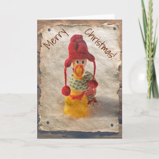  stijl kip kerst Kaart! Feestdagen Kaart (Voorkant)