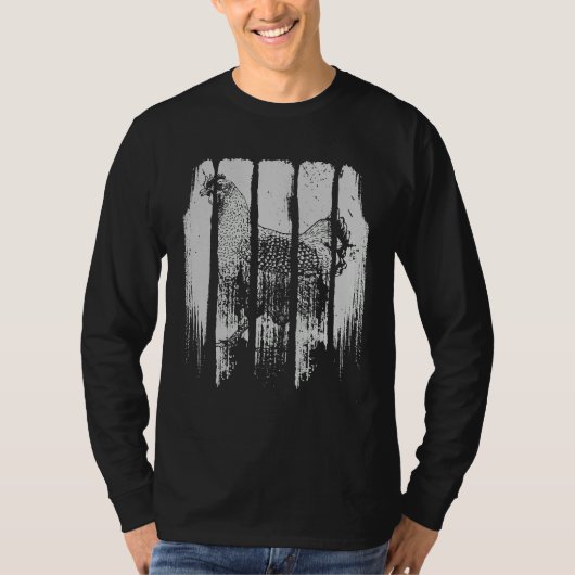 stijl Kippen Retro Chicken T-shirt (Voorkant)
