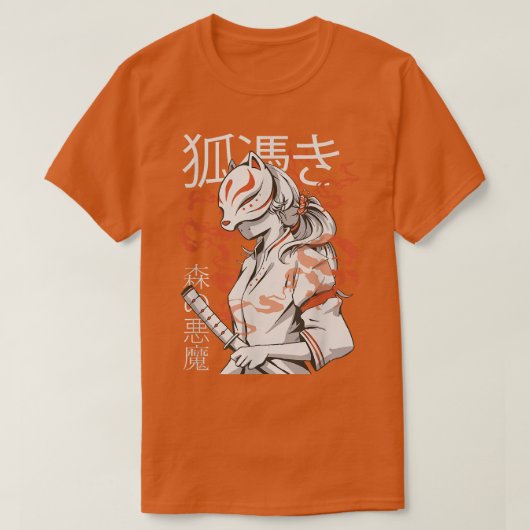  stijl Kitsune Japans Anime Otaku Aesthet T-shirt (Design voorkant)