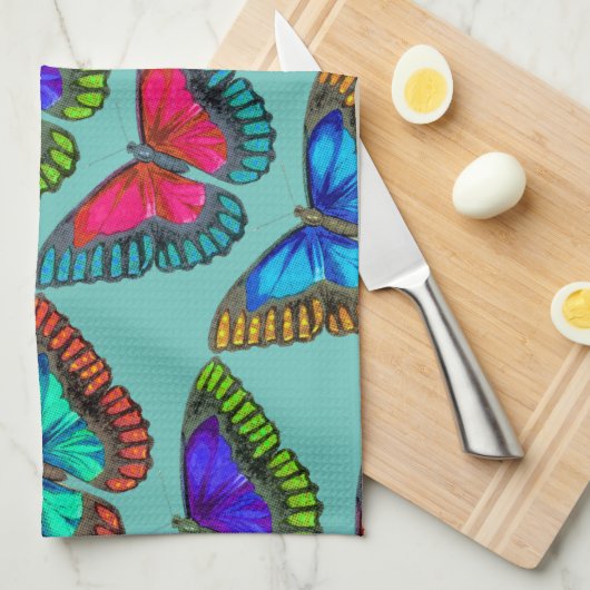  stijl kleurrijke Monarch Butterfly Kitchen Theedoek (Quarter Fold)