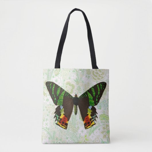  Stijl Kleurrijke Vlinder Bloemen Canvas tas (Voorkant)