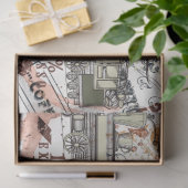  stijl koffiepatroon tissuepapier (Geschenk)