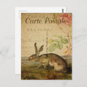  Stijl Konijn Frans Carte Postale Briefkaart (Voorkant / Achterkant)