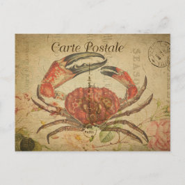 stijl krab Franse carte Postale Briefkaart