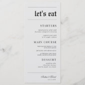  stijl krant kijken laat eten bruiloft menu (Voorkant)