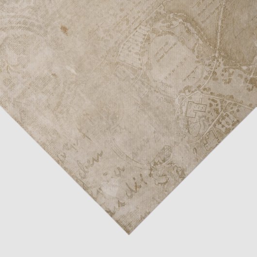 stijl krant op een rustieke achtergrond tissuepapier (Detail)