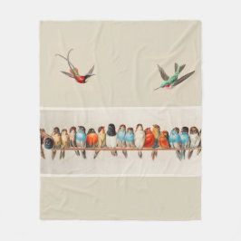  stijl kudde van zittende vogels fleece deken