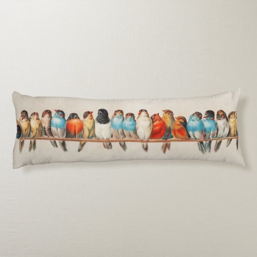  stijl kudde van zittende vogels lichaamskussen (Achterkant)