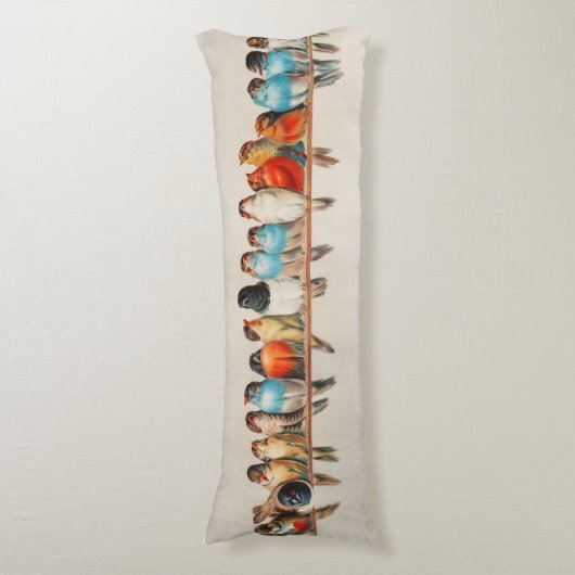  stijl kudde van zittende vogels lichaamskussen (Voorkant Verticaal)