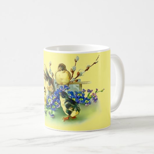  stijl kuikens & konijn paasfeest Mok (Voorkant rechts)