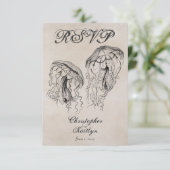  stijl kwal strand bruiloft RSVP-kaart RSVP Kaartje (Staand voorkant)