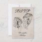  stijl kwal strand bruiloft RSVP-kaart RSVP Kaartje (Voorkant)