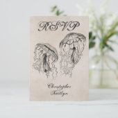  stijl kwal strand bruiloft RSVP-kaart RSVP Kaartje (Staand voorkant)