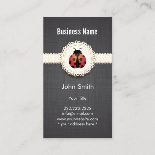 Stijl Ladybug & Lace Dark Visitekaartje