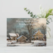 stijl Land Winter Kerstuitnodiging Kaart (Staand voorkant)