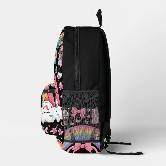 Stijl Leuke Meisjes  Monogram Zwart School kinder Bedrukte Rugzak (Rechts)