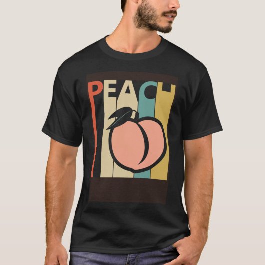  stijl Leuke perzik Fruit T-shirt (Voorkant)