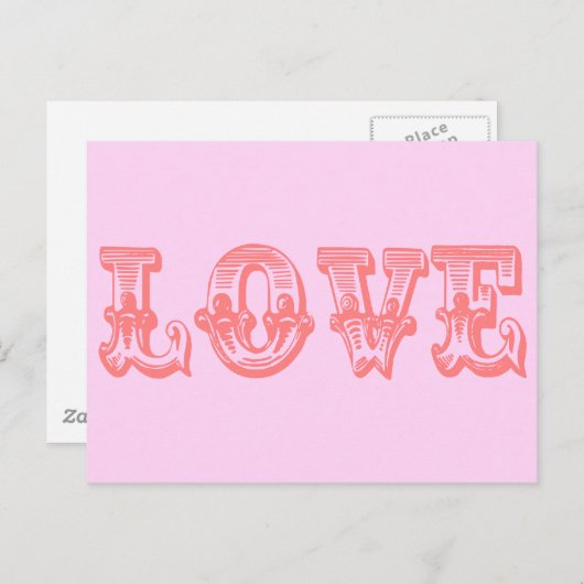  stijl liefde briefkaart (Voorkant / Achterkant)