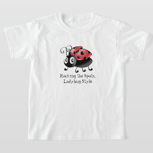  stijl lieveheersbeestje retro rood insecten T-shi T-shirt (Laagn)